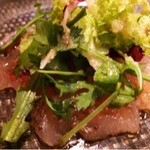 横浜馬車道 旬の肉料理イタリアン オステリア・アウストロ - 2015.5.  千倉漁港直送 旬のトビウオのカルパッチョ