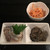 凛 - 料理写真:先付の人参サラダ、鯖の粒マスタード和え、茄子！