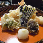 京懐石 美濃吉 - お昼限定の天ぶら膳の天ぷら
