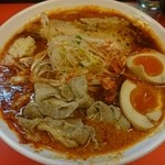 辛口ガチ味噌肉そば（味玉・辛さLV３・ニンニク有）