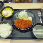 松のや - 料理写真:得朝ロースかつ定食小鉢なし
