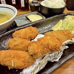北海道厚岸 - カキフライ定食（5個入）