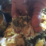 Spice&Dining KALA - 店主：「本場だからスプーン出さんよ！」私：「えっ！？手食？？ってもう引き返せないでしょ？」店主：「うん♡」・・・・