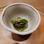 美山荘 - 【三つ葉と焼き椎茸のお浸し】◎2015/5