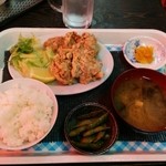 浅草酒場　岡本 - 唐揚げ定食750円