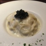 ボッテガ シモーネ - ジャガイモのスープとキャビアの冷製カッペリーニ（￥2500）