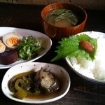 つきのわ食堂 朝ごはん屋 てんこもり - 朝ごはん500円＋味玉100円