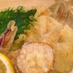 感菜酒房 二蔵 - 穴子とあん肝のてんぷら