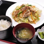 Kikyouya Kuromitsuan - 野菜炒め定食　ガッツリ食べたいお客様！おすすめ定食です。