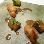 つぶ貝のニョッキ