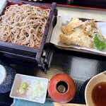 登喜和 - 料理写真:柔らか鶏天ときのこ秋天ざる