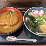 どんどん庵 - 料理写真:カツカレー丼 かやくうどん