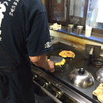 Okonomiyaki Hana - 許可を得て写真撮影(^_^)v