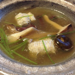 比良山荘 - 松茸と鰻の鍋