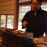 比良山荘 - 職人さんが最高のタイミングで提供してくれる。