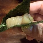 おにくやちゃんバー - 丹波鶏を高砂のりで包みました。パクンチョ　旨し＾＾