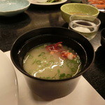 TJK箱根の森 - 前菜の車海老の出汁椀