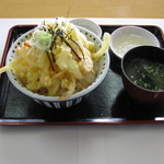 杉津パーキングエリア (下り線) スナックコーナー - 料理写真:甘海老かき揚げ丼　510円　　オーダーをお受けしてから、揚げていますので、出来立てあつあつを召し上がれます。