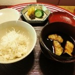 八勝館 - (食事)生姜ご飯、赤出し、香の物☆
