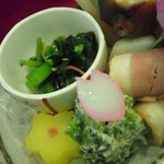 京料理夢懐石 谷ぐち - 鴨のスモーク葱巻・クレソンの山葵和え・白和えなど・・