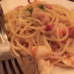 レプレ - 柔らか小海老と野菜のゴルゴンゾーラソースで　1,100円