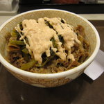 Sukiya - 高菜明太マヨ牛丼、肉1.5盛