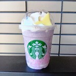 スターバックスコーヒー - ドリンク写真:ブラックベリーヨーグルトフラペチーノ(白耳バージョン、チョコソース抜き)