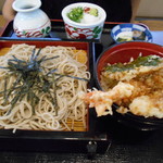 湯桶庵 - ざる670円＋小天丼500円