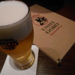 うしごろバンビーナ・カルボーネ 中目黒店 - モルツで乾杯。＾q＾ その後、赤ワインもガブガブ飲みます。＠q＠