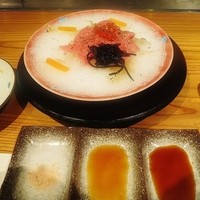 鴨川たかし - 腿肉冷しゃぶ　塩。ポン酢、焼き肉のタレ