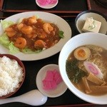 中華料理　千福 - 海老チリ定食