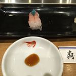 寿司安 - 南蛮海老は海老醤油？をつけて