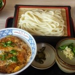 どんどん - ざるうどんとカツ丼定食 (730円)