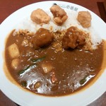 フライドチキンカレー＋やさい　886円