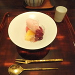 馳走なかむら - デザートが２品も！！　トマトのシャーベットが清々しく美味しい。