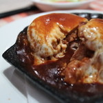 洋食 キムラ - チーズハンバーグ切り口