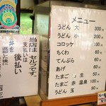 手打うどん たむら - メニュー