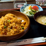 やよい食堂 - 日替わり定食、チキンライス。