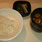 祇園迦陵 - おくどさんご飯、赤出し、香の物