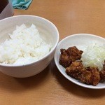 船場ラーメン - 唐揚げ＆ライス