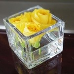 表参道うかい亭 - カウンターに飾られていた薔薇