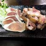 Sumibi Teppanyaki Yamai Chi Shouten - 地鶏のたたき盛り合わせ