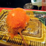 串の宝山 - お餅の串（めんたいこてんこ盛り）