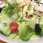 炉端かば - 潰した長芋がサラダとあうよ♪