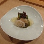 壽山 - 蒸しあわび　土佐酢のジュレ