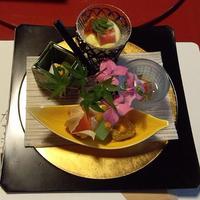 柿安 料亭本店 - [旬菜]ほうずき温燻醍醐・生うに冬瓜寄せ・あおり酒盗和え・玉蜀黍のムース・雲丹・新じゅん菜・オクラ