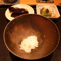 じき 宮ざわ - 飯・水茄子・漬物