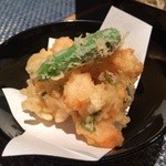 銀座 捨松 - 海老のかき揚げ