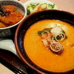 レストラン三宝 - ヒレかつ丼＆坦々めんセット