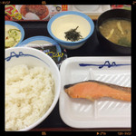 松屋 - 焼魚朝定食 450円 2015.05.11